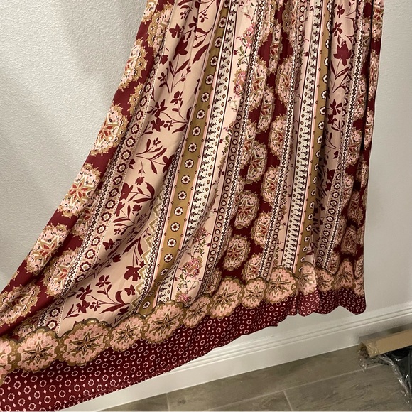 Gal Meets Glam Nwt Liza Print Charmeuse Dress 2P - Picture 5 of 13